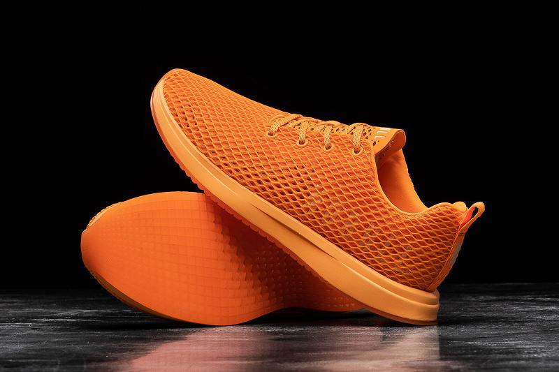 Orange Nobull Neon Mesh Runner Men's Running Shoes | CA Y1136X